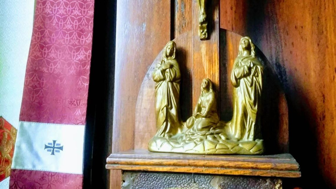 Old Portable Stations of the Cross With Sliding Scenes