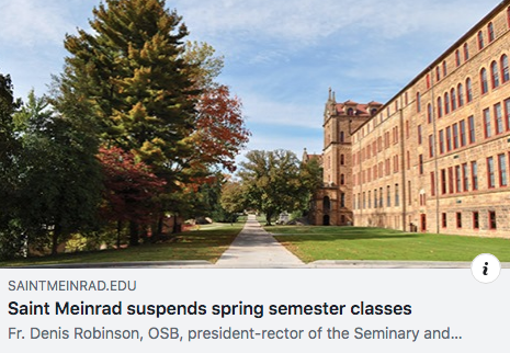 Personal Update – Seminary Spring Semester Cancelled Due to Epidemic