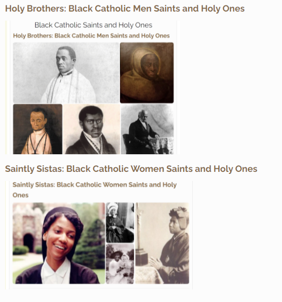 Revamped Black Catholic Saints Page